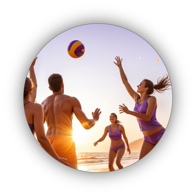 volleyballende jongeren
